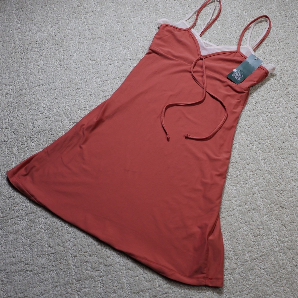 Wild Fable Rust Orange Layered Mesh Mini Dress XXS Sleeveless Cami Tie Front